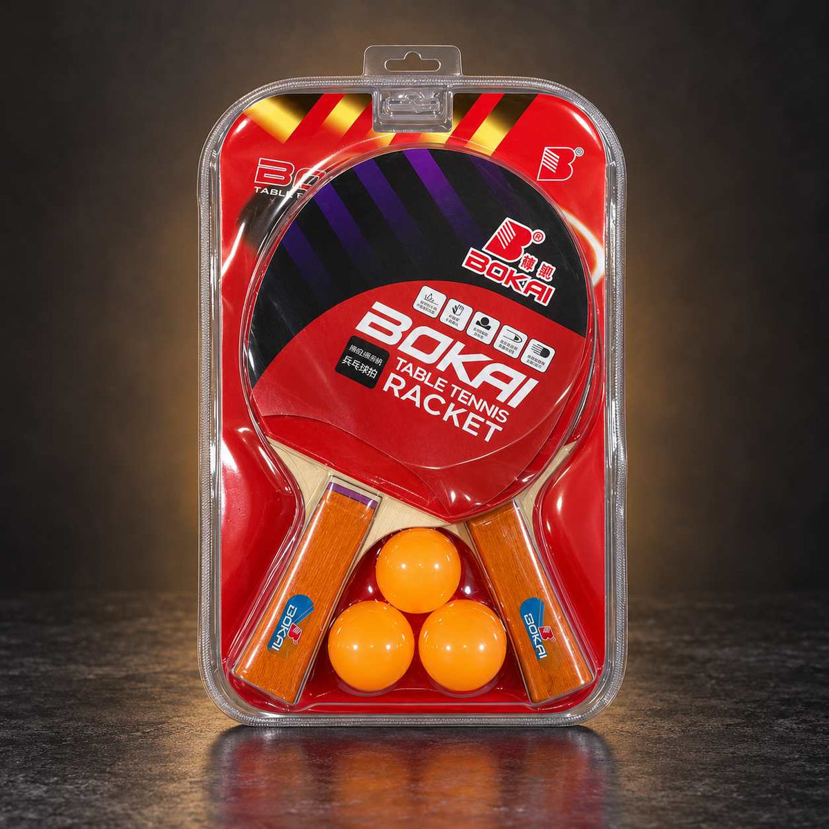 Bokai Table Tennis Racket Set (Pack of 2)