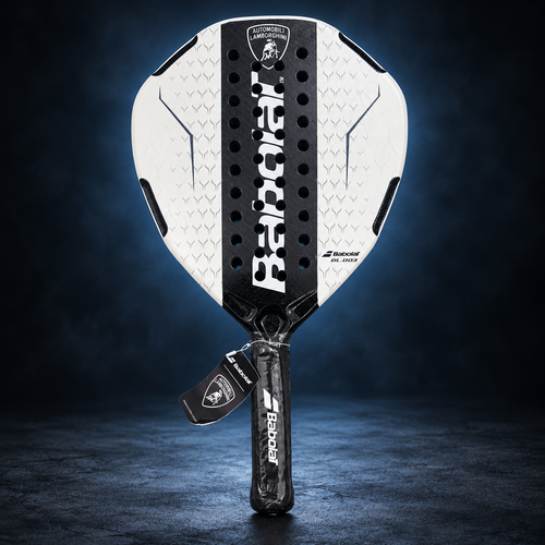 Babolat Lamborghini BL003 racket on dark studio background
