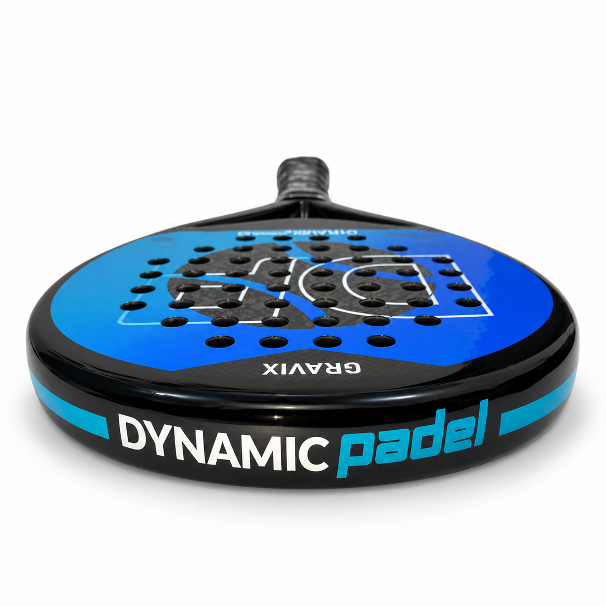 Dynamic Padel Gravix racket white background view 2