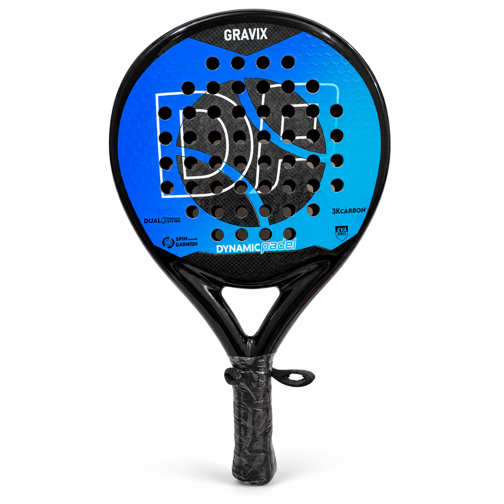 Dynamic Padel Gravix racket white background view 3