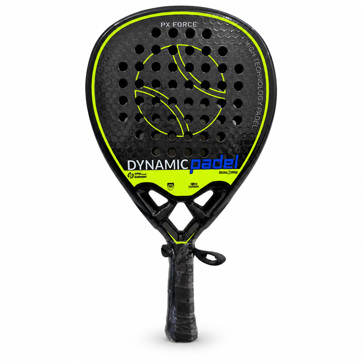 Dynamic Padel PX Force racket white background view 3